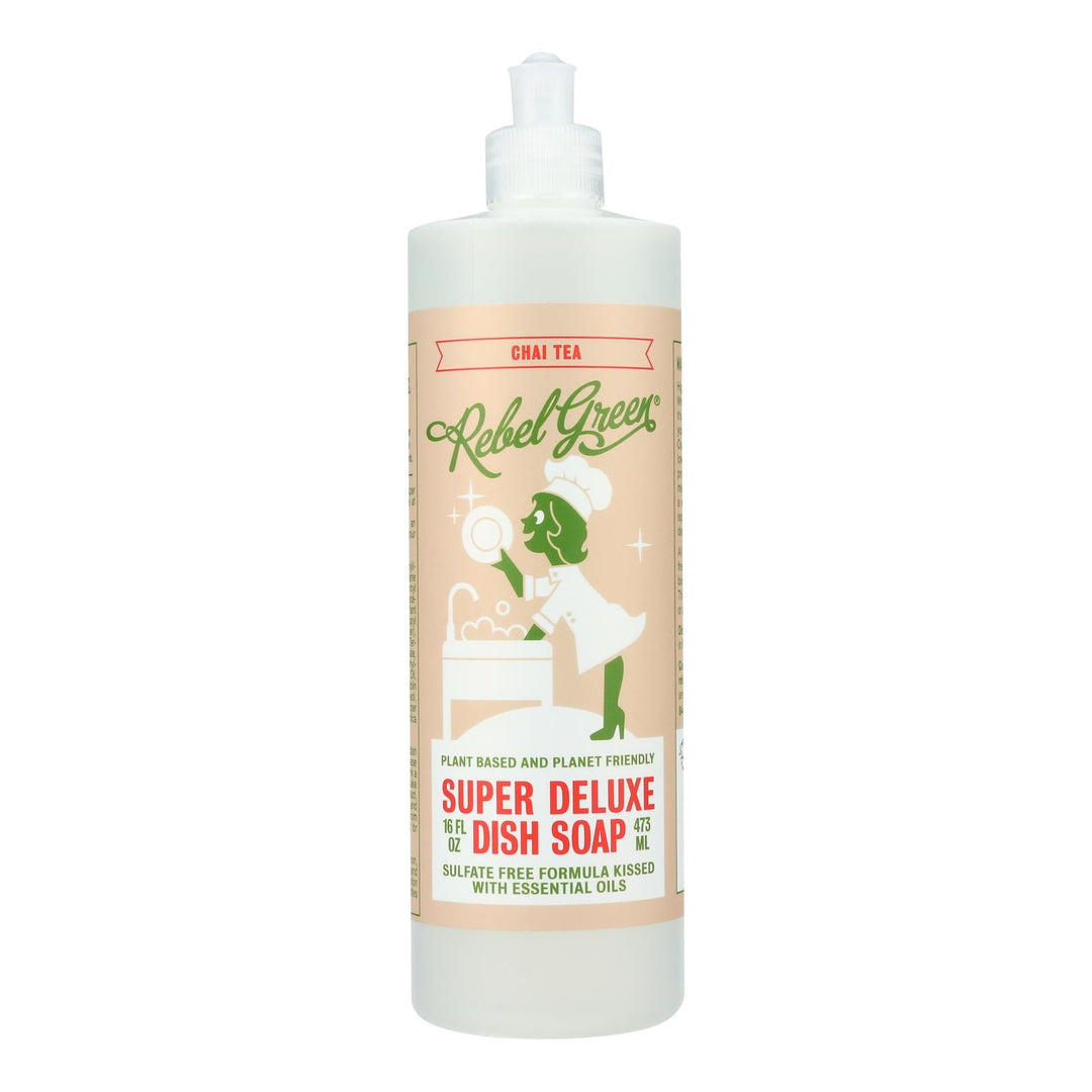 Rebel Green - Dish Soap Chai Tea - Case Of 4 - 16 Fz - Maras Green